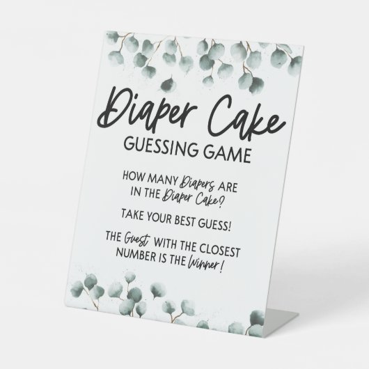 Draagtas met snoer, Baby shower Reclamebord Met Voetstuk (Voorkant)