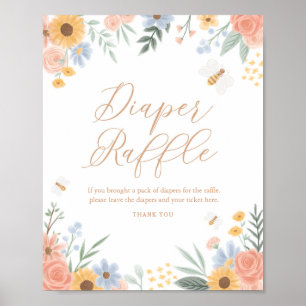 Draagtas met wieltjes voor Baby shower Poster
