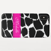 Draagtas met zwarte, witte en roze vingerafdruk Case-Mate iPhone case (Achterkant (horizontaal))