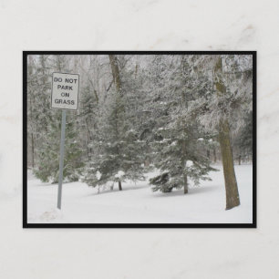 Draagtas - sneeuwhumor briefkaart