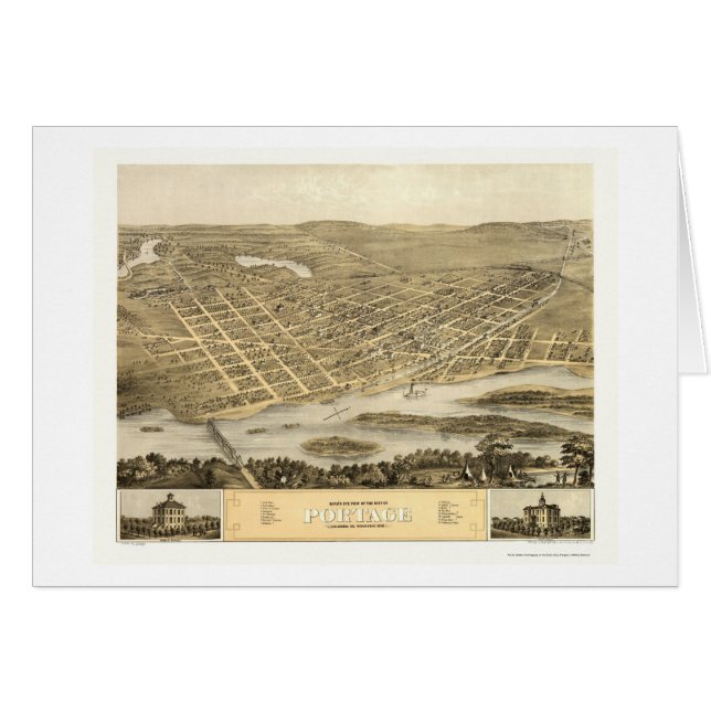 Draagtas, WI Panorama Map - 1868 (Voorkant Horizontaal)
