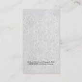 Draagtassen tijdens de huwelijksdag visitekaartje (Achterkant)