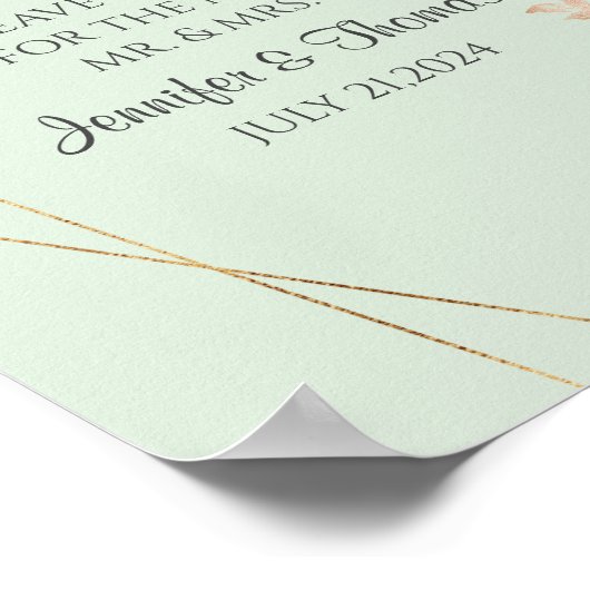 Draagteken voor de bruiloft van Rozen Poster (Hoek)