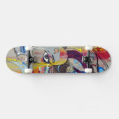 Draai abstract gezicht persoonlijk skateboard (Horizontaal)
