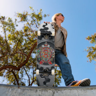 Draai abstract schildpad persoonlijk skateboard