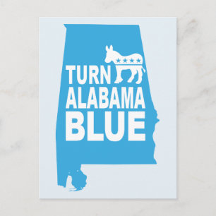 Draai Alabama Blue Briefkaart Stemrechtstaat