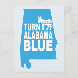 Draai Alabama Blue Briefkaart | Stemrechtstaat