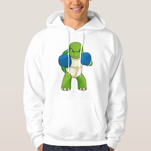 Draai als boxer met gebarsten handschoenen hoodie (Voorkant)