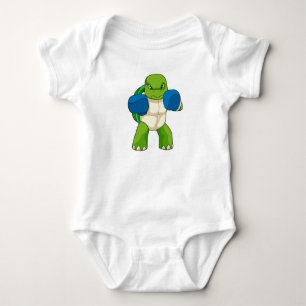 Draai als boxer met gebarsten handschoenen romper
