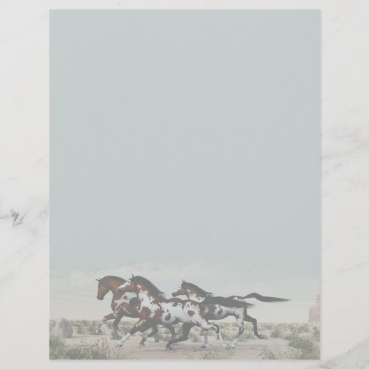 Draai als de wind - galopende verfpaarden (Voorkant)