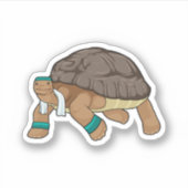 Draai als Runner met Handdoek Sticker (Voorkant)