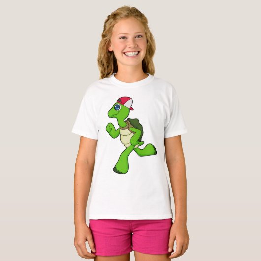 Draai als Runner met Pet T-shirt (Voorkant volledig)