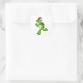 Draai als Runner met Pet Vierkante Sticker (Tas)