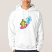 Draai als Surfer met surfplank Hoodie (Voorkant)