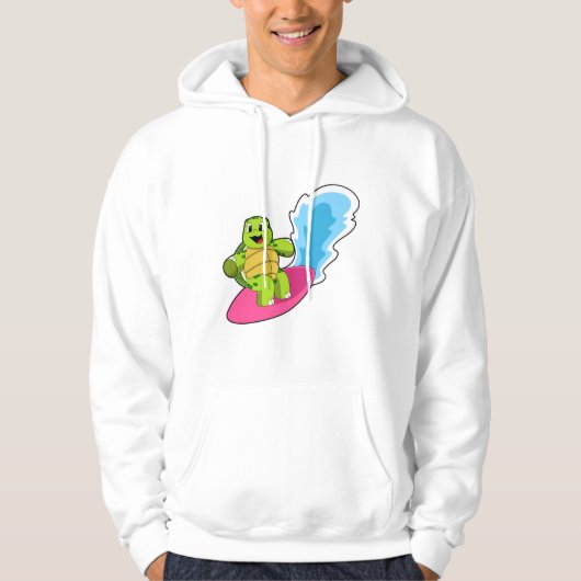 Draai als Surfer met surfplank Hoodie (Voorkant)