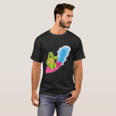 Draai als Surfer met surfplank T-shirt (Voorkant volledig)