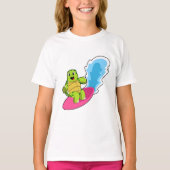 Draai als Surfer met surfplank T-shirt (Voorkant)