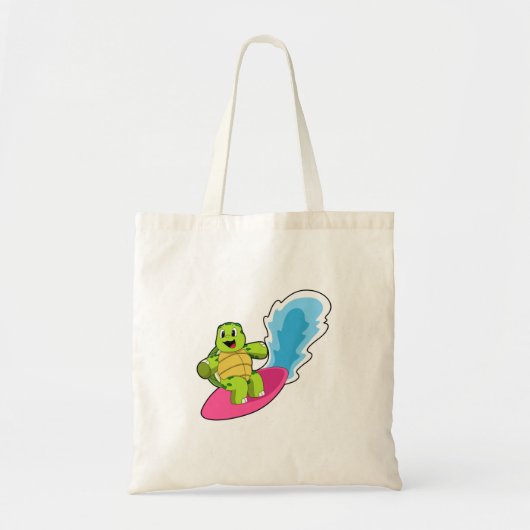 Draai als Surfer met surfplank Tote Bag (Voorkant)