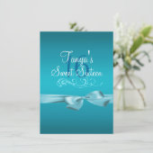 Draai & Blauwe Verjaardagsuitnodiging Kaart (Staand voorkant)