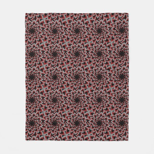 DRAAI BLOEM PATROON   FLEECE DEKEN (Voorkant)