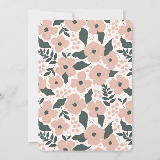 Draai & Dans Ballerina Bloemen Meisje Verjaardag Kaart (Achterkant)