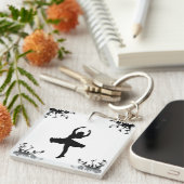 Draai dansersnaam op rug sleutelhanger (Voorkant Rechts)