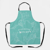 Draai de Aangepaste naam met de hand-getekende Flo Schort (Voorkant)