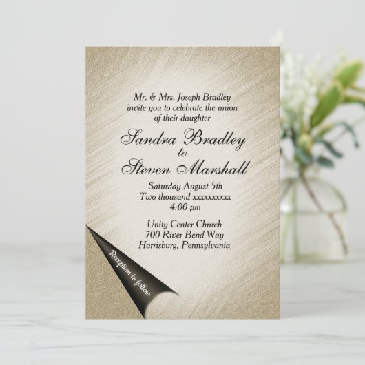 Draai de Antiek uitnodiging van de Biddeling van d (Staand voorkant)