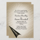 Draai de Antiek uitnodiging van de Biddeling van d (Voorkant / Achterkant)