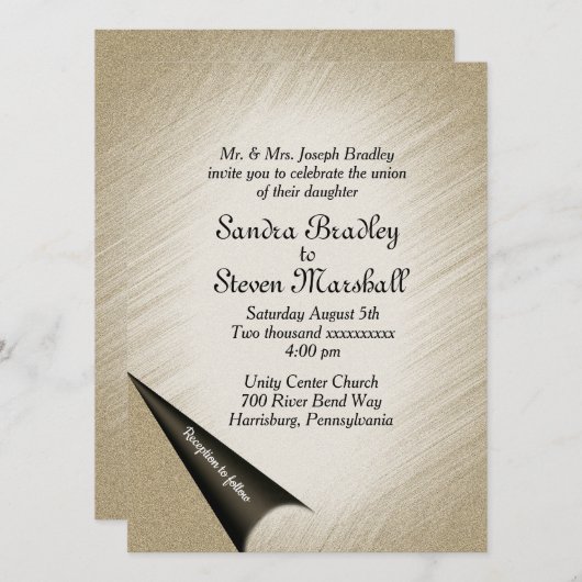 Draai de Antiek uitnodiging van de Biddeling van d (Voorkant / Achterkant)