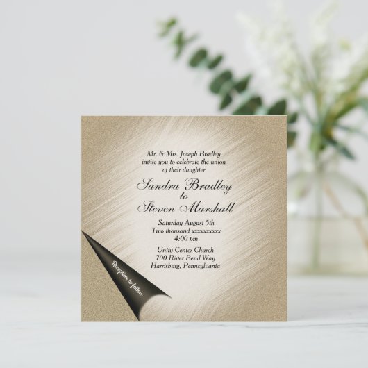 Draai de Antiek uitnodiging van de Biddeling van d (Staand voorkant)