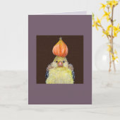 Draai de baby goudvinkkaart vast kaart (Gele Bloem)