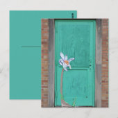 Draai de deur met papierventilator voor alle keren briefkaart (Voorkant / Achterkant)