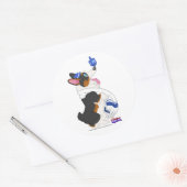 Draai de Dreidel-Sticker Ronde Sticker (Envelop)