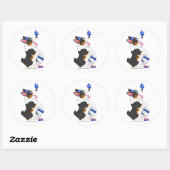 Draai de Dreidel-Sticker Ronde Sticker (Vel)