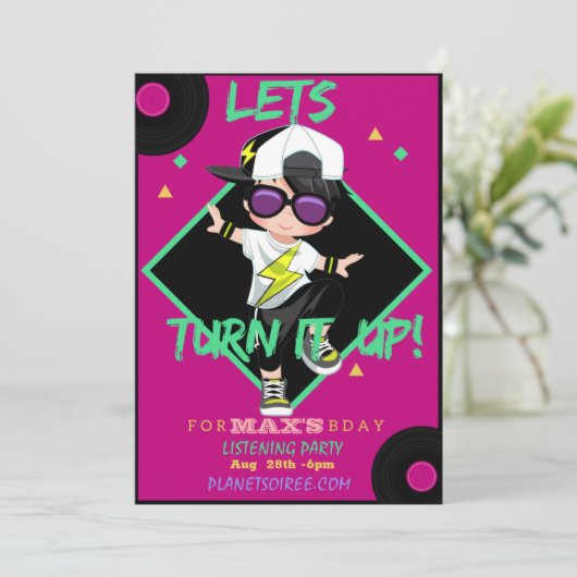 Draai de Kaart van de uitnodigingsdag van het fees (Staand voorkant)