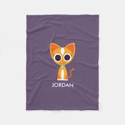 Draai de kat fleece deken (Voorkant)