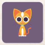 Draai de kat kartonnen onderzetters (Voorkant)