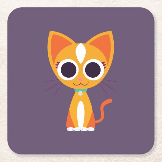 Draai de kat kartonnen onderzetters (Voorkant)