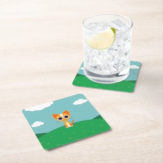 Draai de kat kartonnen onderzetters (Insitu)