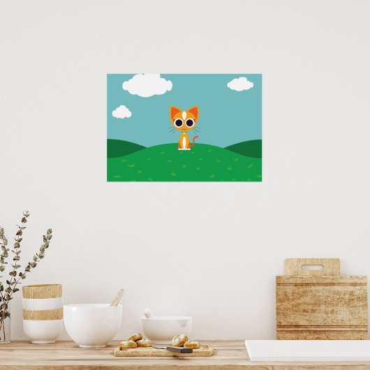 Draai de kat poster (Keuken)