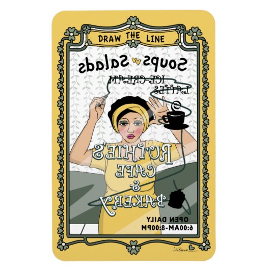 Draai de Line_C_4x6 koelkast Magnet Magneet (Verticaal)