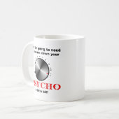 Draai de Psycho Funny Mok omlaag (Voorkant links)