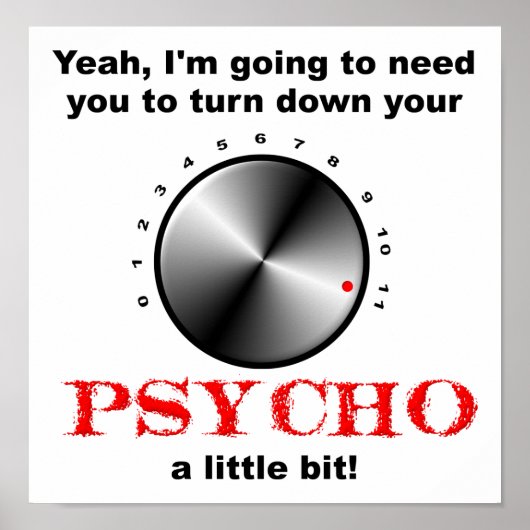Draai de Psychopaat een Lesje Funny Poster (Voorkant)