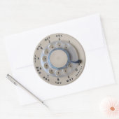 Draai de Rotary Phone Wijzerplaat van Retro Ronde Sticker (Envelop)