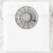 Draai de Rotary Phone Wijzerplaat van Retro Ronde Sticker (Tas)
