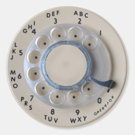 Draai de Rotary Phone Wijzerplaat van Retro Ronde Sticker