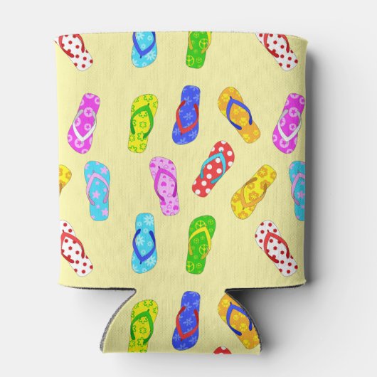 Draai de roze Koelbox van het Patroon van de Vlik  Blikjeskoeler (Achterkant)