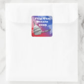 Draai de Senaatsverkiezing 2026 Vierkante Sticker (Tas)