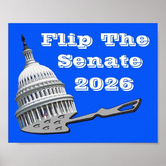Draai de Senaatsverkiezing Blauwe 2026 Poster (Voorkant)
